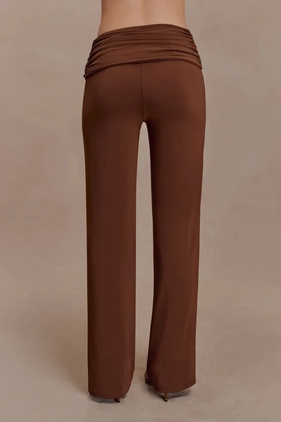 Lydia Slinky Straight Leg Pants – Chocolate Lydia Slinky Straight Leg Pants – Chocolate