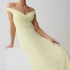 Mabel Off Shoulder Chiffon Maxi Dress – Lemon Mabel Off Shoulder Chiffon Maxi Dress – Lemon