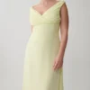 Mabel Off Shoulder Chiffon Maxi Dress – Lemon Mabel Off Shoulder Chiffon Maxi Dress – Lemon