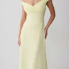 Mabel Off Shoulder Chiffon Maxi Dress – Lemon Mabel Off Shoulder Chiffon Maxi Dress – Lemon