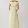 Mabel Off Shoulder Chiffon Maxi Dress – Lemon Mabel Off Shoulder Chiffon Maxi Dress – Lemon