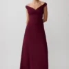 Mabel Off Shoulder Chiffon Maxi Dress – Merlot Mabel Off Shoulder Chiffon Maxi Dress – Merlot
