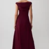 Mabel Off Shoulder Chiffon Maxi Dress – Merlot Mabel Off Shoulder Chiffon Maxi Dress – Merlot