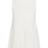 Mackenzie Sleeveless Pleated Mini Dress – Ivory