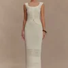 Madeline Scallop Knit Midi Skirt – Ivory