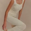 Madeline Scallop Knit Midi Skirt – Ivory
