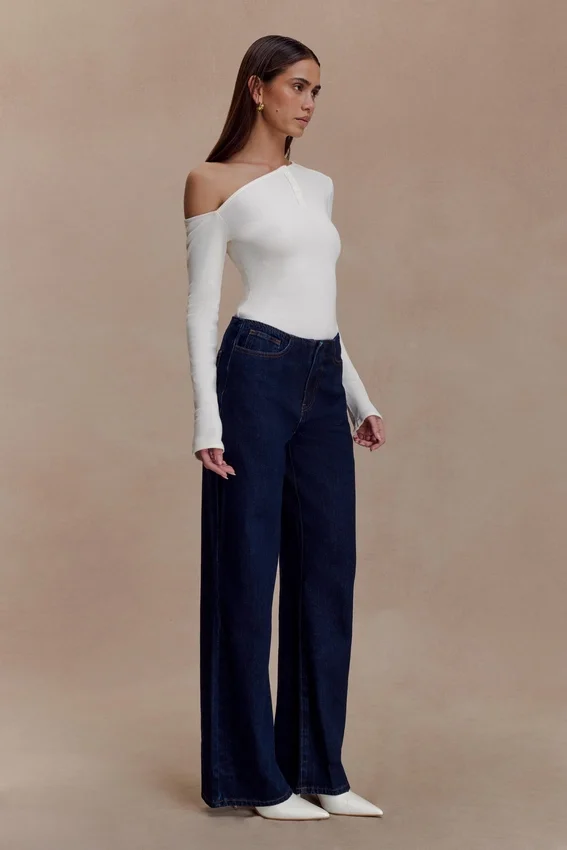 Maelle Off Shoulder Long Sleeve Top – Ivory Maelle Off Shoulder Long Sleeve Top – Ivory
