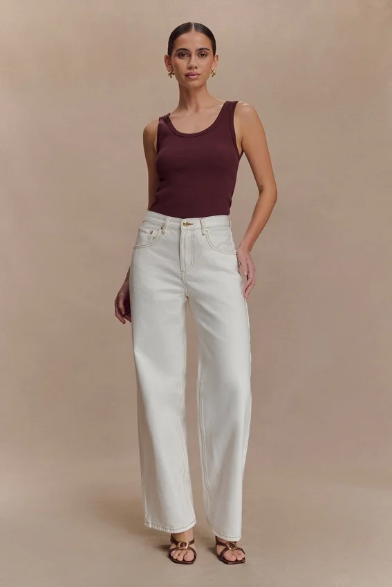 Maeva Scoop Tank Top – Chocolate Maeva Scoop Tank Top – Chocolate