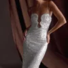 Makari Sequin Maxi Dress – White