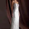 Makari Sequin Maxi Dress – White