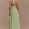 Malakhai Chiffon Halter Maxi Dress – Pastel Green Malakhai Chiffon Halter Maxi Dress – Pastel Green