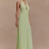 Malakhai Chiffon Halter Maxi Dress – Pastel Green Malakhai Chiffon Halter Maxi Dress – Pastel Green