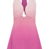 Malakhai Chiffon Halter Mini Dress – Ombre Pink