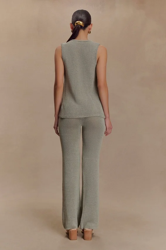 Malani Knit Top With Hardware – Sage Malani Knit Top With Hardware – Sage