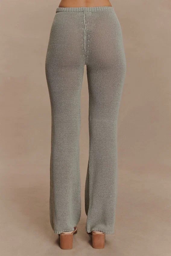 Malani Wide Leg Knit Pants – Sage Malani Wide Leg Knit Pants – Sage