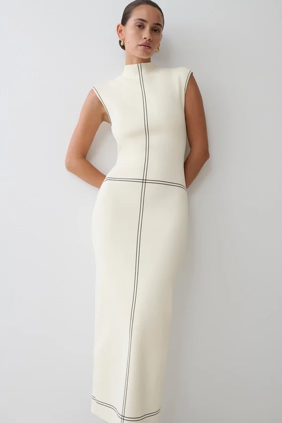 Malone Bandage Knit Midi Dress – Ivory Malone Bandage Knit Midi Dress – Ivory