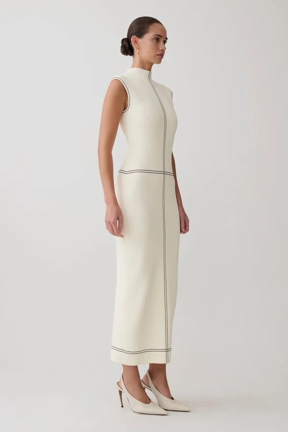 Malone Bandage Knit Midi Dress – Ivory Malone Bandage Knit Midi Dress – Ivory