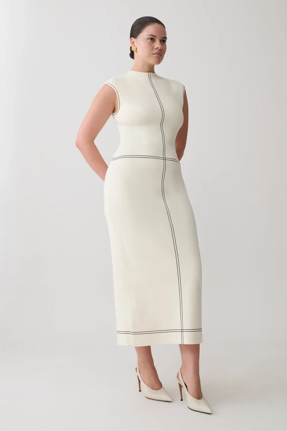 Malone Bandage Knit Midi Dress – Ivory Malone Bandage Knit Midi Dress – Ivory