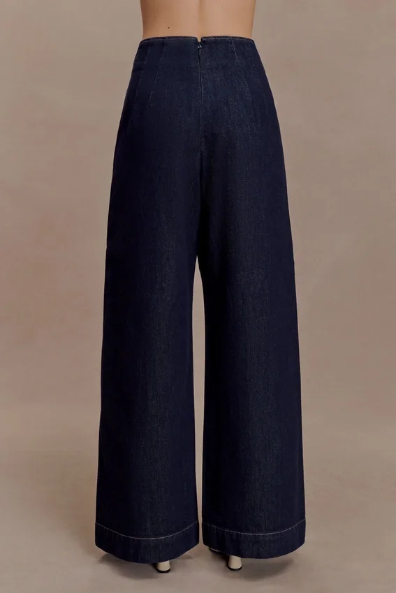 Maral High Waisted Dart Jeans – Washed Indigo Blue Maral High Waisted Dart Jeans – Washed Indigo Blue