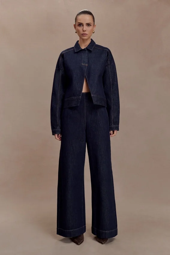 Maral High Waisted Dart Jeans – Washed Indigo Blue Maral High Waisted Dart Jeans – Washed Indigo Blue