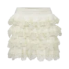 Margaret Lace Ruffle Mini Skort – Cream