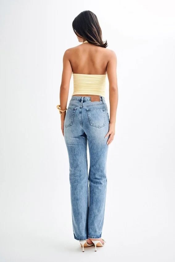 Marie Recycled Halter Top – Lemon Sherbet Marie Recycled Halter Top – Lemon Sherbet