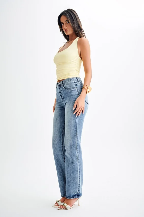 Marie Recycled Halter Top – Lemon Sherbet Marie Recycled Halter Top – Lemon Sherbet