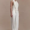 Marina Halter Top With Hardware – Ivory