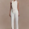 Marina Halter Top With Hardware – Ivory