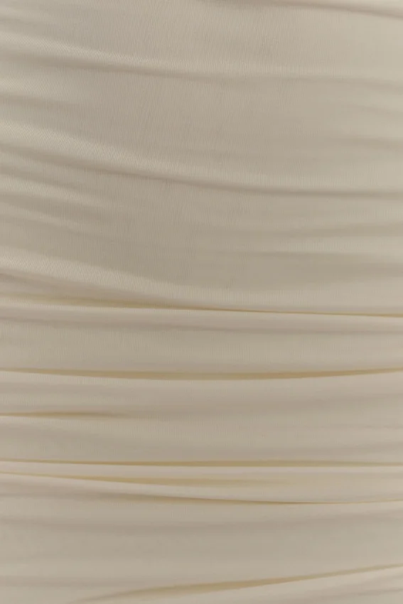 Mariposa Slinky Halter Mini Dress – Ivory Mariposa Slinky Halter Mini Dress – Ivory