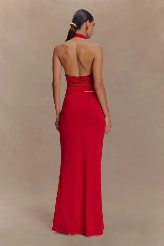 Mariposa Slinky Halter Top – Red Mariposa Slinky Halter Top – Red