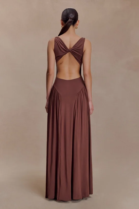 Marnie Modal Sleeveless Maxi Dress – Chocolate Marnie Modal Sleeveless Maxi Dress – Chocolate