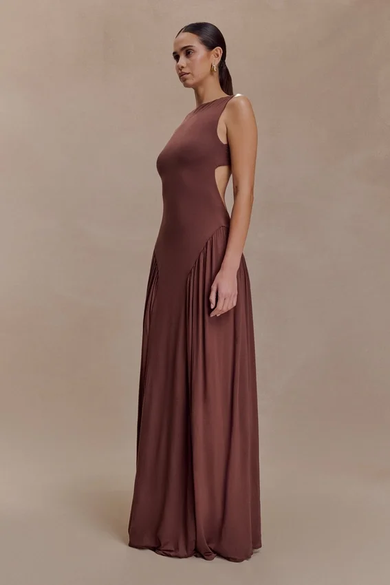 Marnie Modal Sleeveless Maxi Dress – Chocolate Marnie Modal Sleeveless Maxi Dress – Chocolate