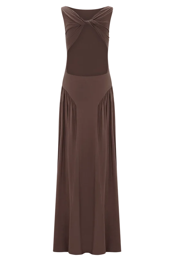 Marnie Modal Sleeveless Maxi Dress – Chocolate Marnie Modal Sleeveless Maxi Dress – Chocolate