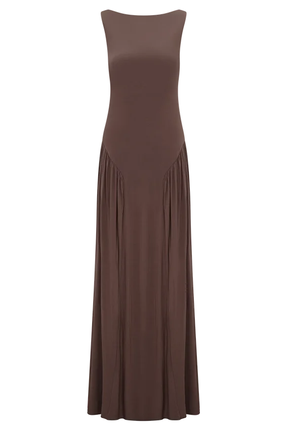 Marnie Modal Sleeveless Maxi Dress – Chocolate Marnie Modal Sleeveless Maxi Dress – Chocolate