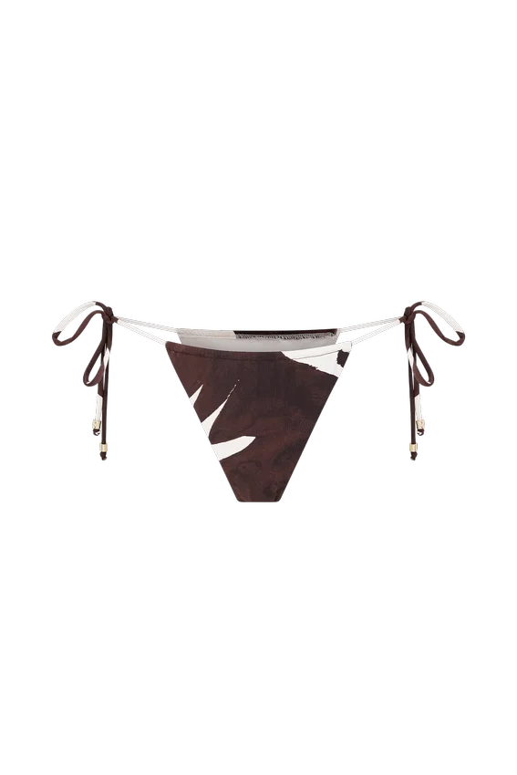 Marquise Bikini Bottom – Chocolate Deco Fleur Print Marquise Bikini Bottom – Chocolate Deco Fleur Print