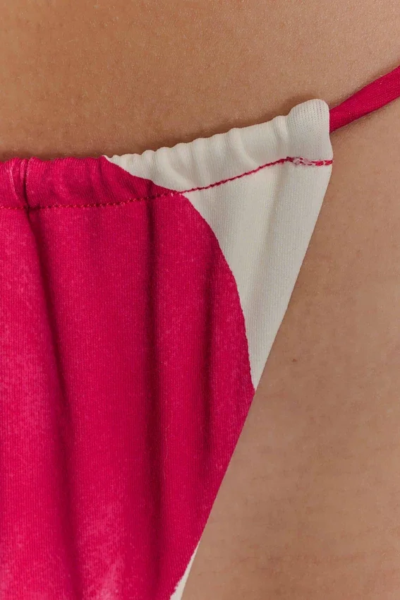 Marquise Bikini Bottom – Dragonfruit Deco Fleur Print Marquise Bikini Bottom – Dragonfruit Deco Fleur Print