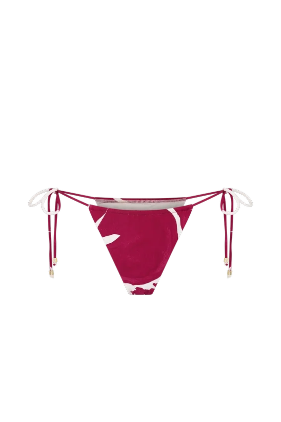 Marquise Bikini Bottom – Dragonfruit Deco Fleur Print Marquise Bikini Bottom – Dragonfruit Deco Fleur Print