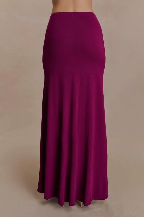 Martiena Knit Maxi Skirt – Plum Martiena Knit Maxi Skirt – Plum