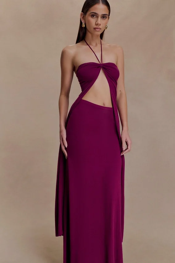 Martiena Knit Maxi Skirt – Plum Martiena Knit Maxi Skirt – Plum