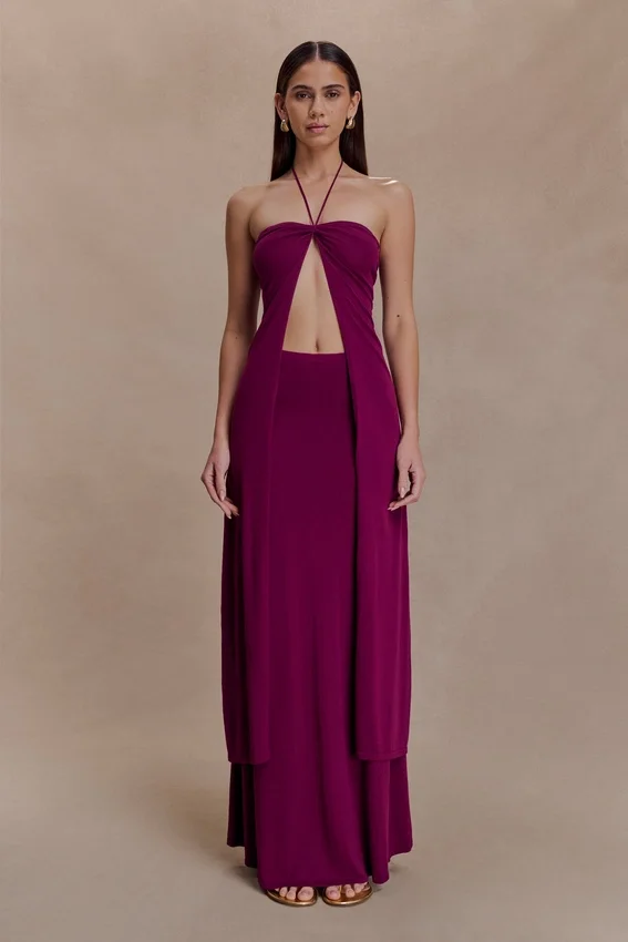Martiena Knit Maxi Skirt – Plum Martiena Knit Maxi Skirt – Plum