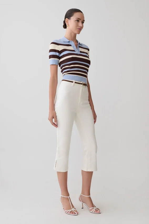 Mary Denim Capris – White Mary Denim Capris – White