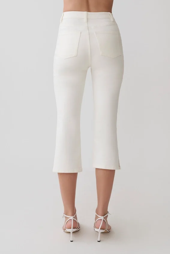 Mary Denim Capris – White Mary Denim Capris – White