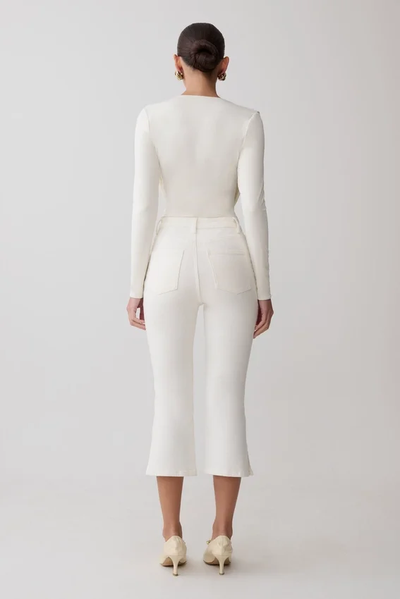 Mary Denim Capris – White Mary Denim Capris – White