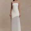 Mason Crepe And Chiffon Maxi Dress – Ivory