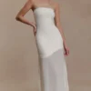 Mason Crepe And Chiffon Maxi Dress – Ivory