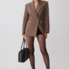 Mateo Oversized Blazer – Cacao Brown