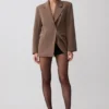 Mateo Oversized Blazer – Cacao Brown