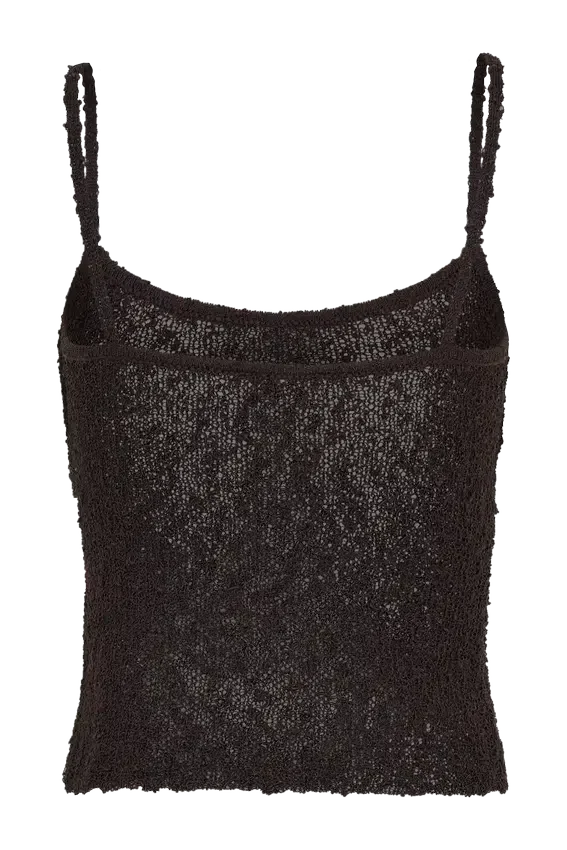Mattais Boucle Knit Top – Dark Chocolate Mattais Boucle Knit Top – Dark Chocolate