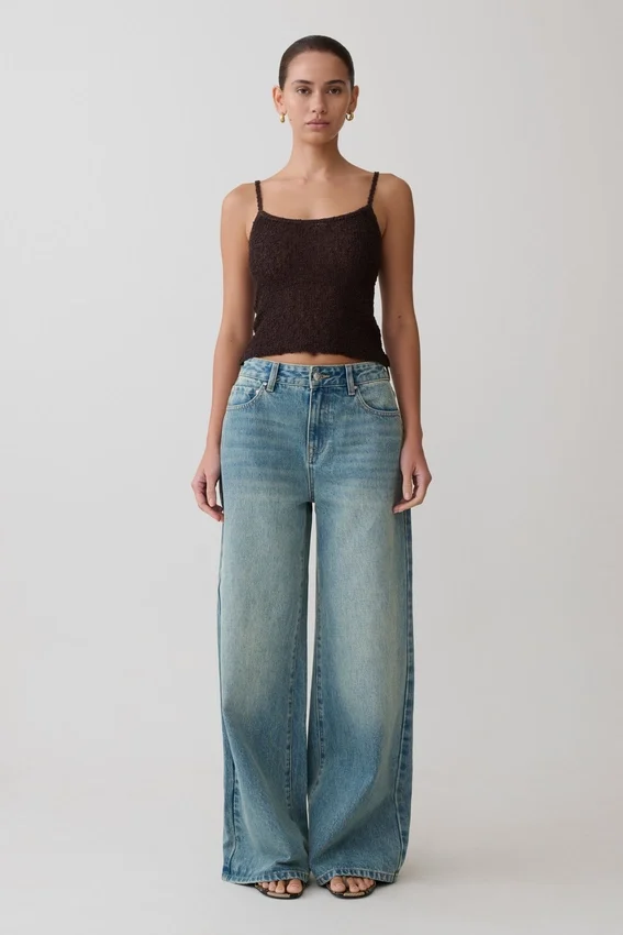 Mattais Boucle Knit Top – Dark Chocolate Mattais Boucle Knit Top – Dark Chocolate